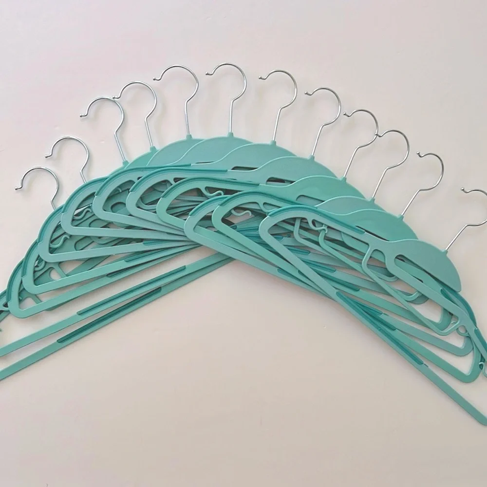 12 green hangers nonslip space saving slimline swivel strap hooks tie organizer